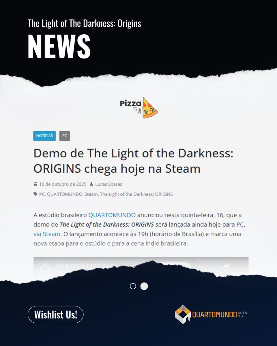 📰 News
The Light of the Darkness: Origins 

Happy to announce that tLotD has been mentioned recently in <a href="/pizzafriabr/">Pizza Fria</a>  pizzafria.ig.com.br/news/the-light… and <a href="/kopodo_web/">Kopodo</a>  kopodo.com/2025/the-light…

#Metroidvania #IndieGame #tLotD