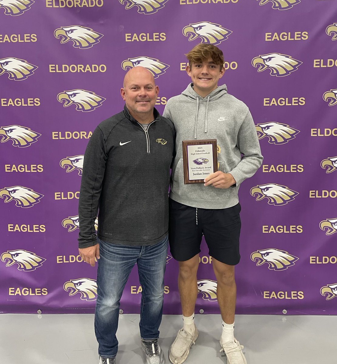 2025 Vern Pollock Award - Most Valuable Teammate - Jordan Jones, demonstrating 100% Attendance, high commitment level, great attitude and love for his teammates, Proud of you Jordan!!