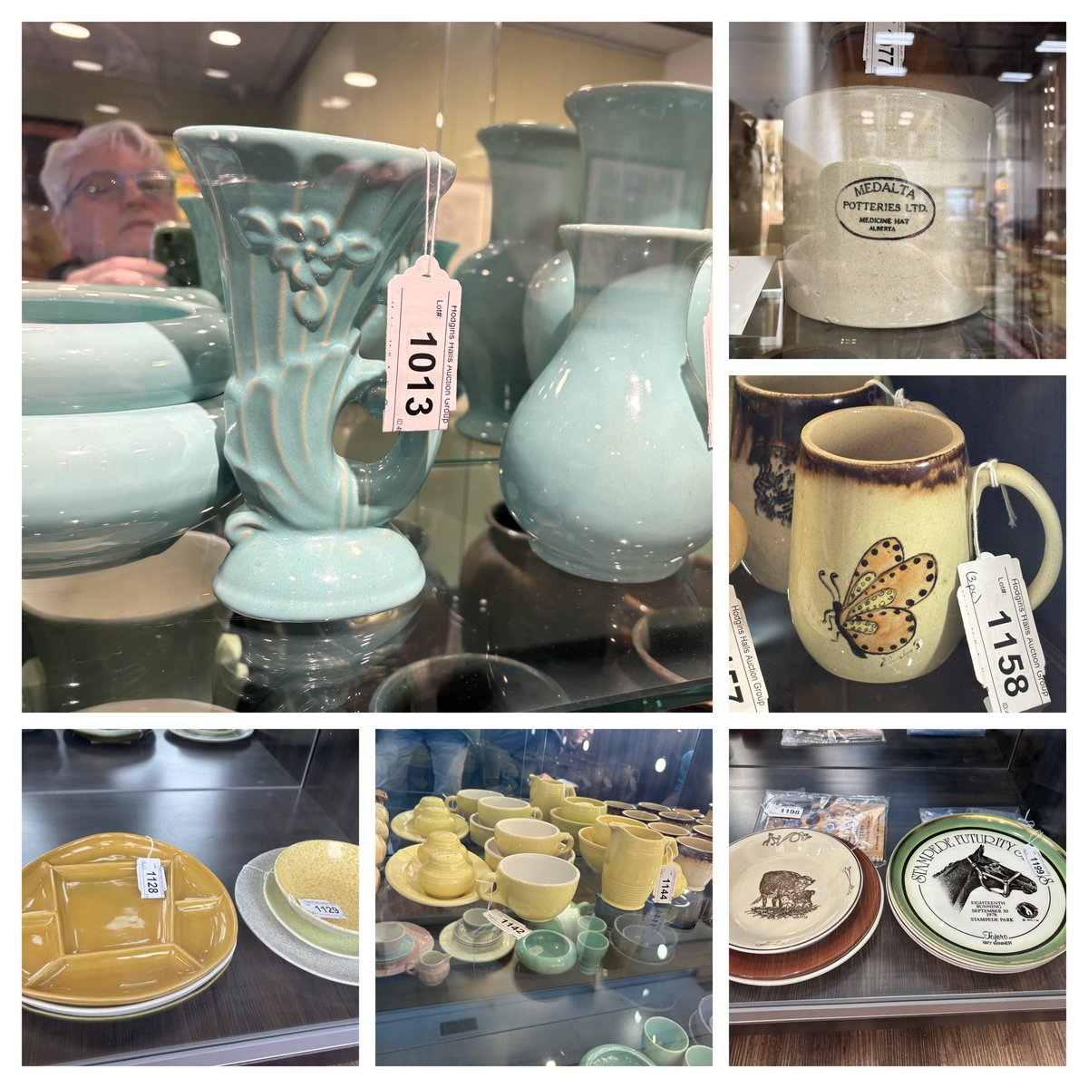 everydaytourist's tweet image. Amazing auction preview at Hall’s this weekend. huge  collection of Medalta pottery. #Medalta #pottery #auctionhouse #calgaryfun @cmcalgary @GiantBlueRing @Halfstep