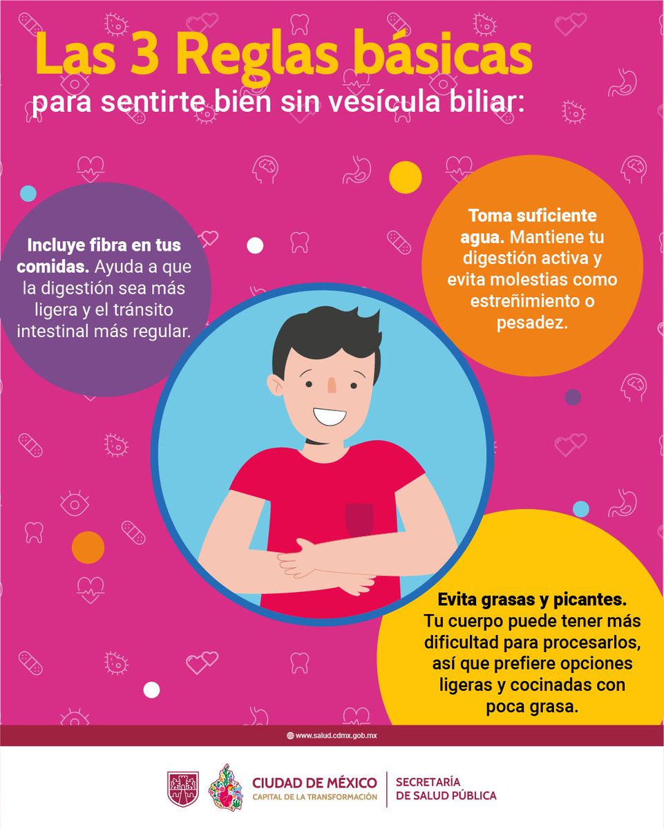 SSaludCdMx's tweet image. Te extirparon la vesícula, ¿y ahora qué? 🤔
No te preocupes, no es el fin del mundo (ni de la comida deliciosa), ¡pero sí el inicio de nuevos hábitos! Te explicamos su función y cómo adaptar tu dieta de forma sencilla.
#VesículaBiliar #Consejos