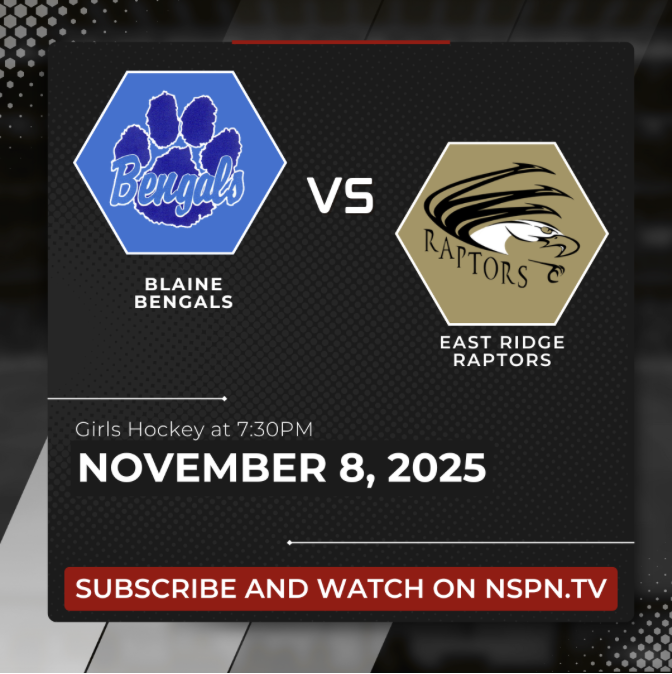 ADRaptorsERHS's tweet photo. Girls Hockey home opener Saturday JV 5:30PM &amp; Varsity 7:30PM vs Blaine... good luck Raptors! if you can't make it to the game you can stream it on https://t.co/DVowrjTx7F https://t.co/PyIH5hSJTD