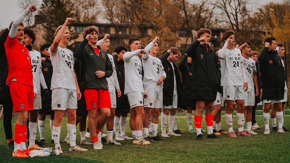 The top-two seeds will clash when <a href="/StOlafMSOC/">St. Olaf Men’s Soccer</a> hosts Macalester in the first-ever meeting between the two programs in the MIAC Playoff title game tomorrow!

PREVIEW: athletics.stolaf.edu/news/2025/11/7…

#UmYahYah | #OlePride | #d3soc