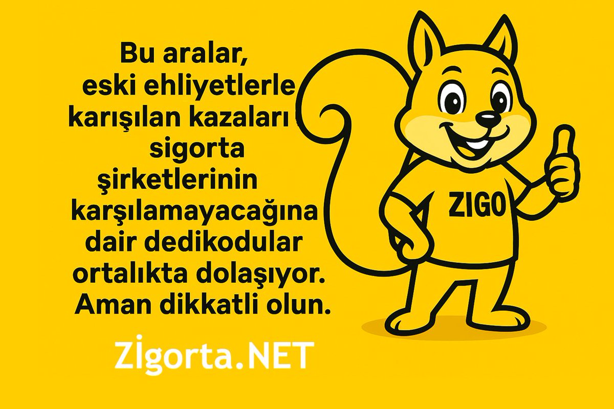 Zigo’dan Trafik Uyarısı!
Bu aralar, “Eski ehliyetle kazaya karışırsan sigorta ödemezmiş” diye söylentiler dolaşıyor.
Zigo diyor ki: “Dedikodulara değil, kurallara güven!”
Sen de hemen #Zigorta üzerinden trafik sigortanı kontrol et!
#TrafikSigortası #SigortasızOlmaz #GüvenliSürüş