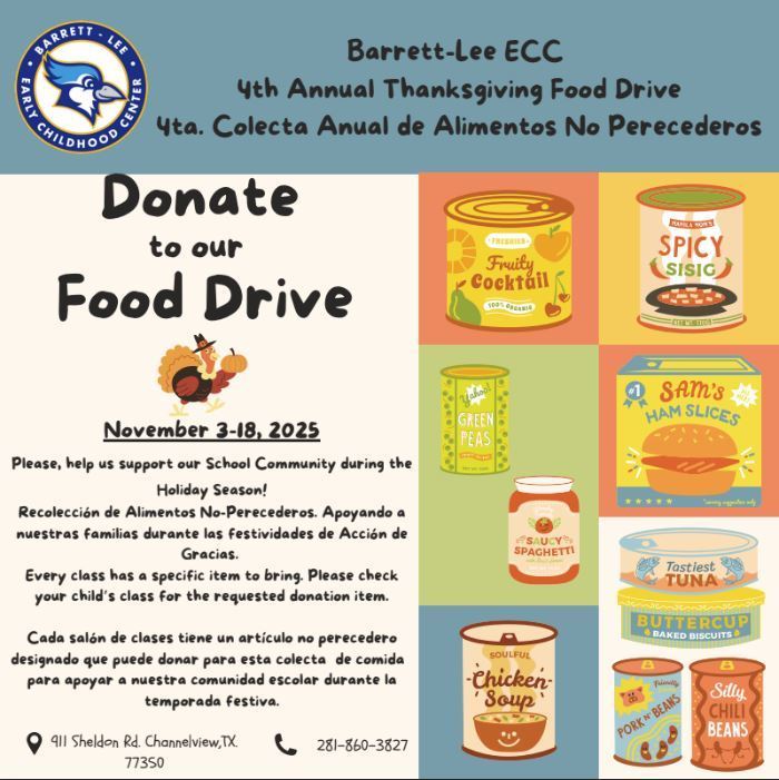 4th Annual Thanksgiving Food Drive  cvisd.org/o/ecc/article/…
