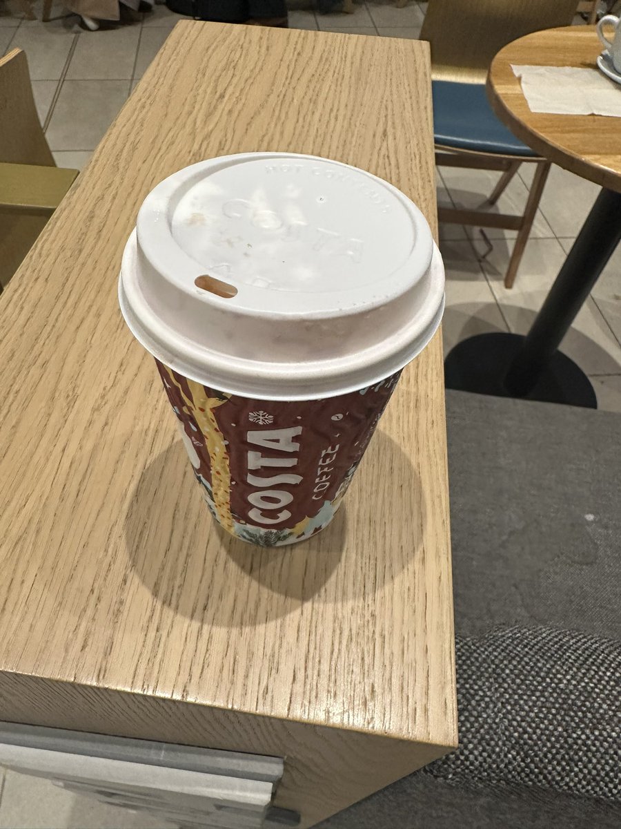 LynamGavin's tweet photo. Just paid €7.20 for a hot chocolate @CostaCoffee 

In 2018 I paid €5 for a flight to Amsterdam 🥲  

#Ripoffireland https://t.co/dDQUdswf4a