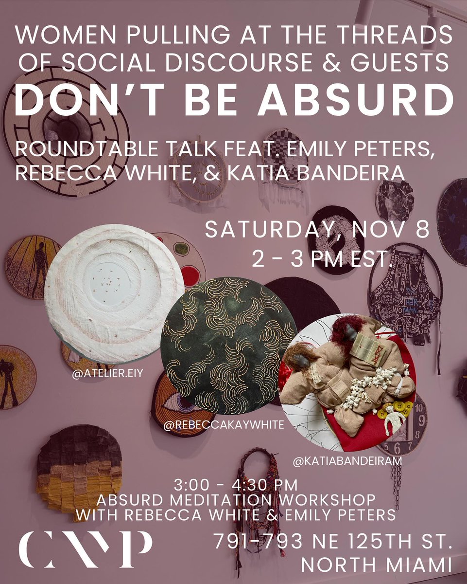 #ArtTalk --> Enjoy an Artist Workshop &amp; a Round Table Talk at The Contemporary Art Modern Project (CAMP Gallery) on Saturday, November 8th from 2 – 4:30pm featuring artists Emily Peters, Rebecca White &amp; Kátia Bandeira <a href="/thecampgallery/">The Contemporary Art Modern Project</a> 
mailchi.mp/4a4e41f8f682/e…