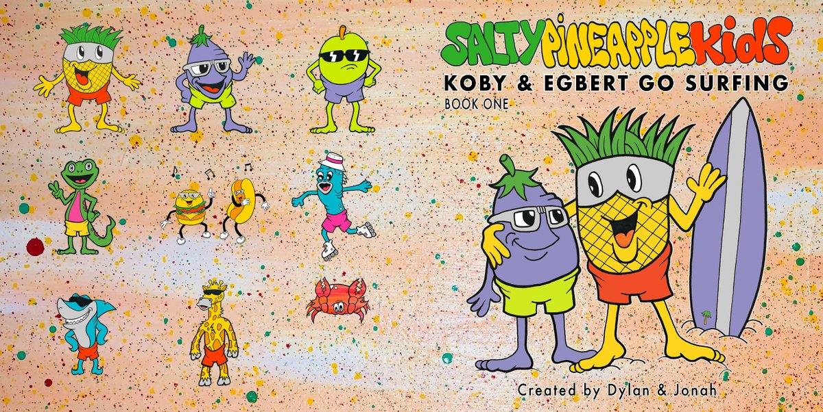 Koby &amp; Egbert Go Surfing: SALTY PiNEAPPLE KidS (Book One) amazon.com/Koby-Egbert-Go…