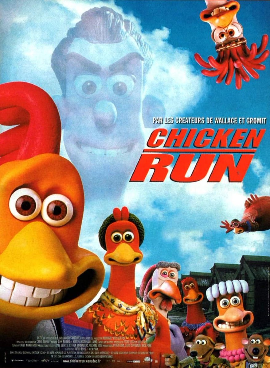 TeamCastagnet's tweet photo. Film CHICKEN RUN (2000)
Ce soir, à 21H05, sur @gulli Gulli.
Film d'animation en volume franco-américano-britannique.
Film sorti en 2000.
Réalisé par Nick Park et Peter Lord.
#Film #Film2000 #ChickenRun #Gulli #Animation #DreamWorks #DreamWorksPictures #Cinéma #Pathé #Télévision https://t.co/FX2cVDDvXB
