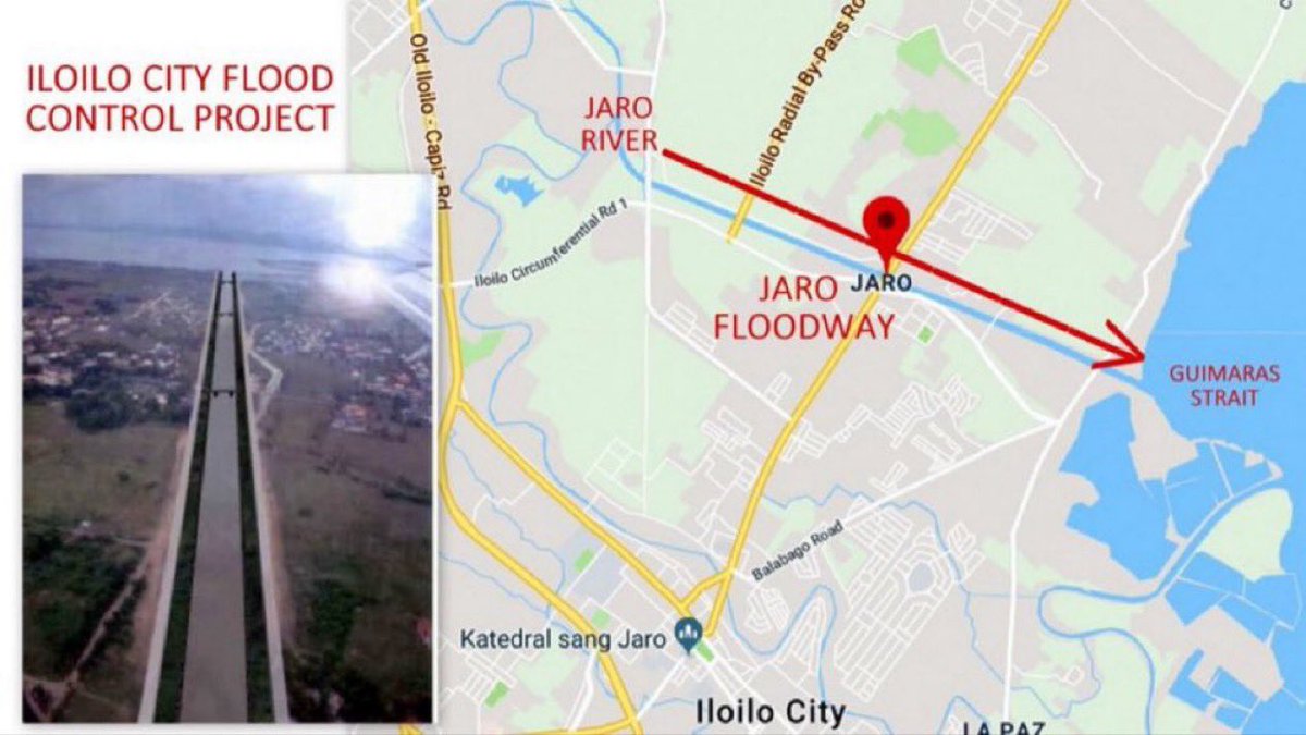 BrujaDelDemonio's tweet image. Iloilo’s flood control system only cost 4 billion pesos but already includes a spillway that diverts a river to the sea and the longest and most beautiful riverside esplanade in PH. 

Yung ibang city jan 51 billion ang insertion pero always baha dahil walang flood control works.