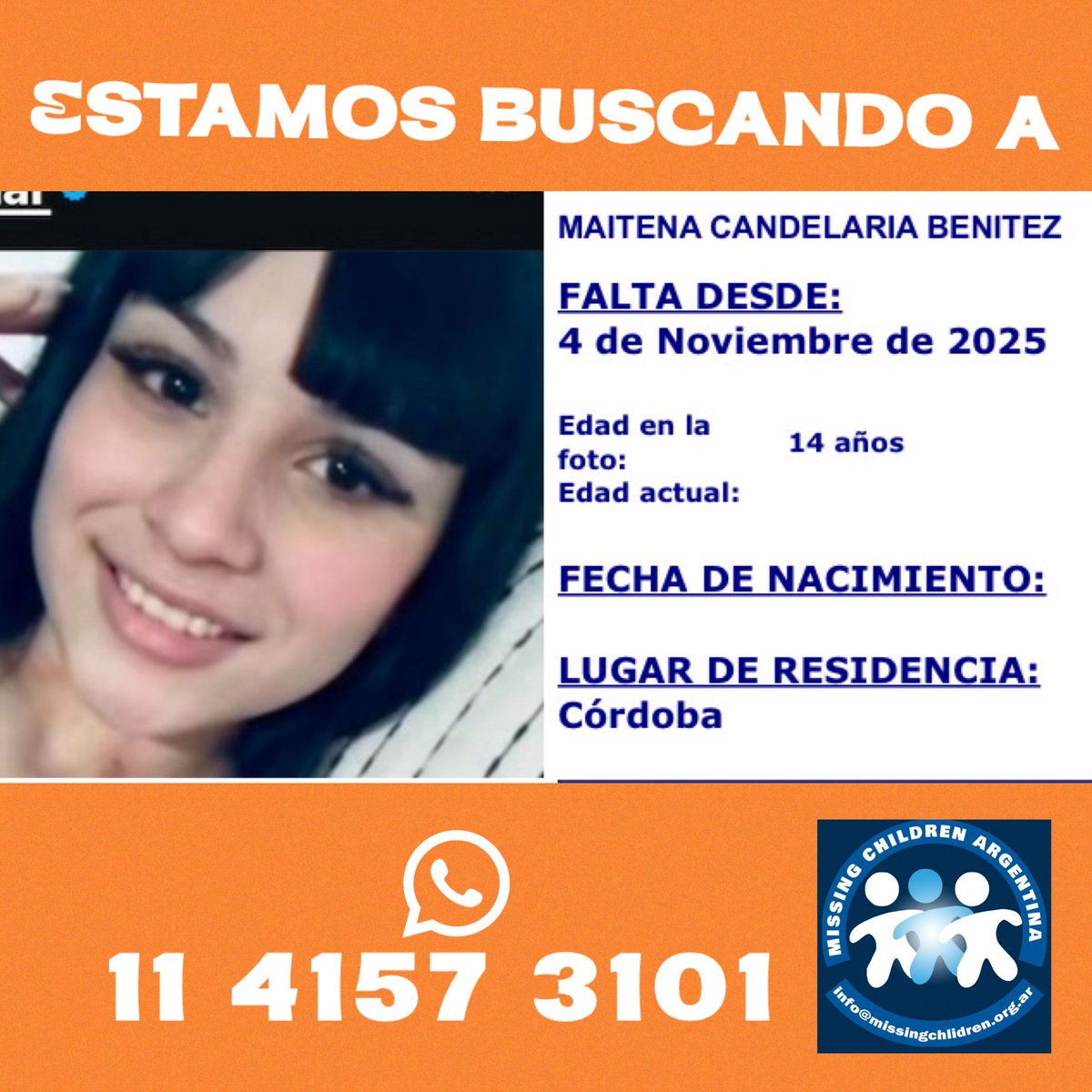 banderablancaMC's tweet photo. Gracias por compartir
Gracias por prestarnos tus ojos

#conloschicosno 
#chicosperdidos 
#pormaschicosencontrados 
#missingchildrenarg https://t.co/ez7KRUAiY4