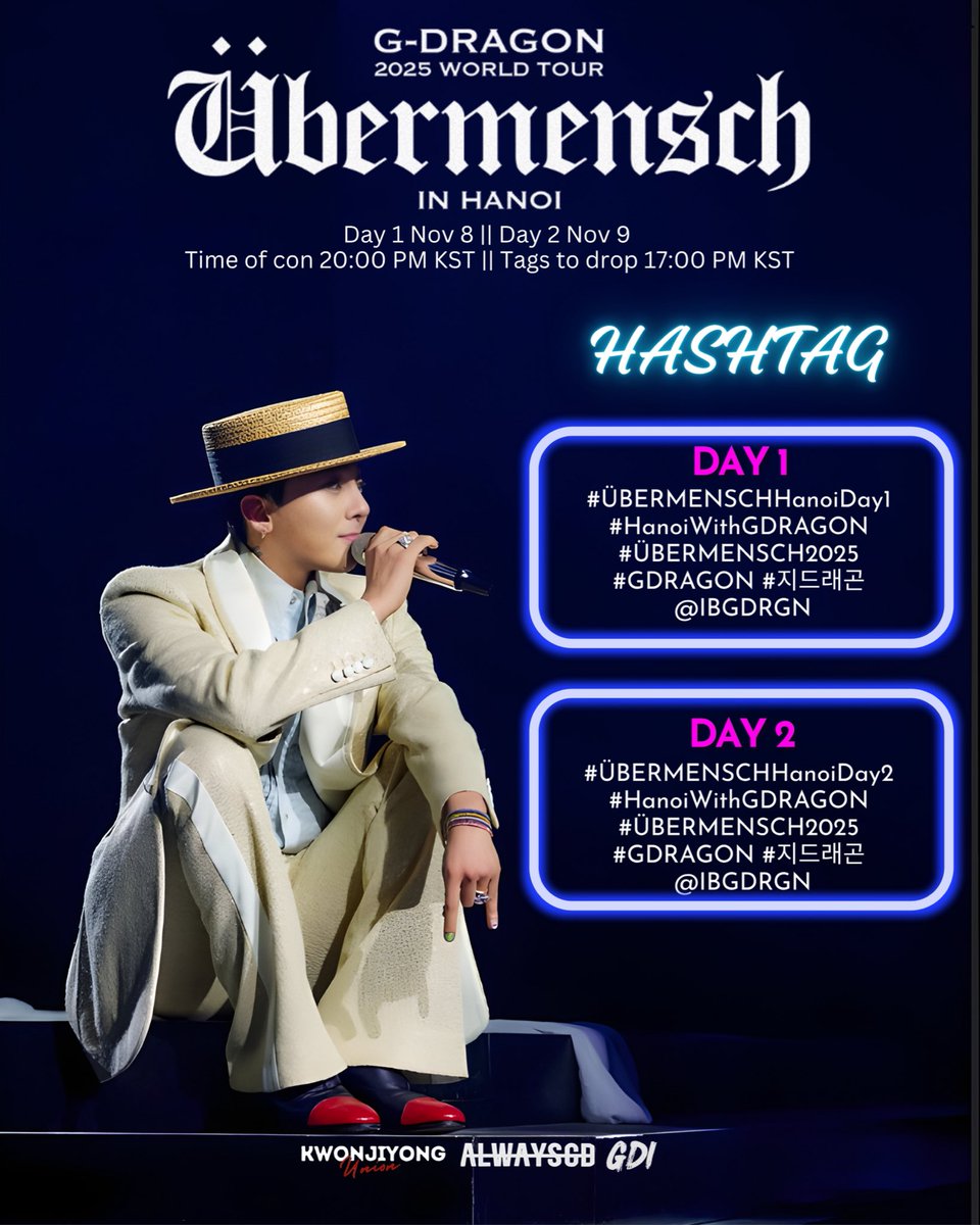 G-DRAGON 2025 WORLD TOUR VIPパスセット HANOI Accept booking G- Dragon in Hanoi 🔊 G-DRAGON 2025 WORLD TOUR