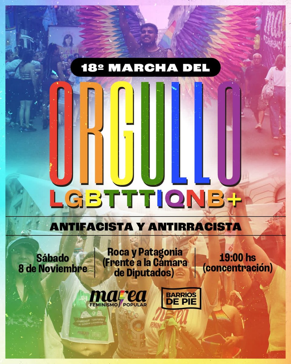 mareasgofem's tweet photo. 18° Marcha Del Orgullo 
  LGBTTTIQNB+🏳️‍🌈🏳️‍⚧️

Como todxs los años pero en un contexto cada vez mas cruel y odiante para con nuestra comunidad
marchamos porque porque las vidas trans existimos y resistimos; marchamos porque Rl ODIO MATA. https://t.co/ngZ8DzcQtQ
