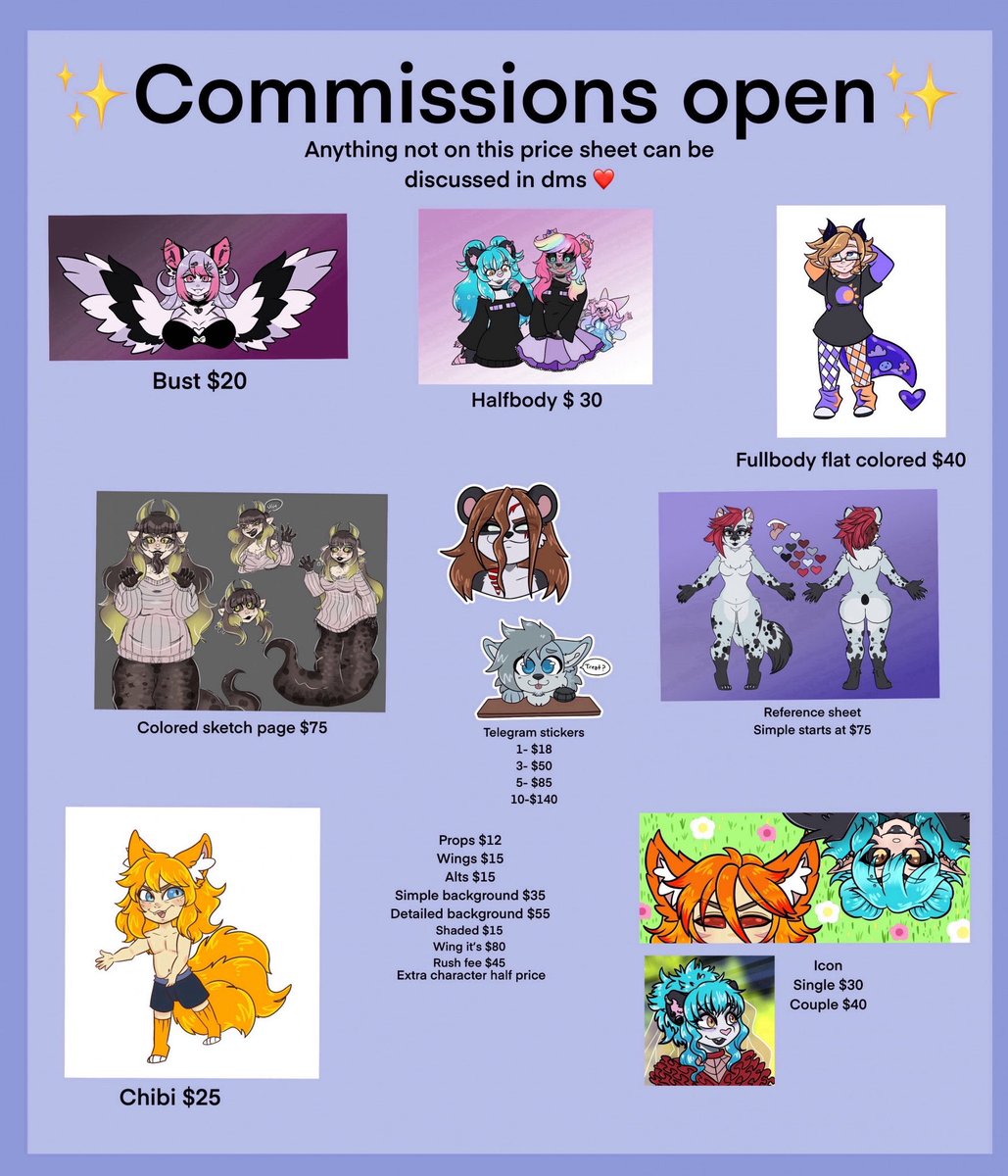 Commissions are open please feel free to dm me if you’d like to grab a slot
Colored sketches also available $25❤️ limited slots