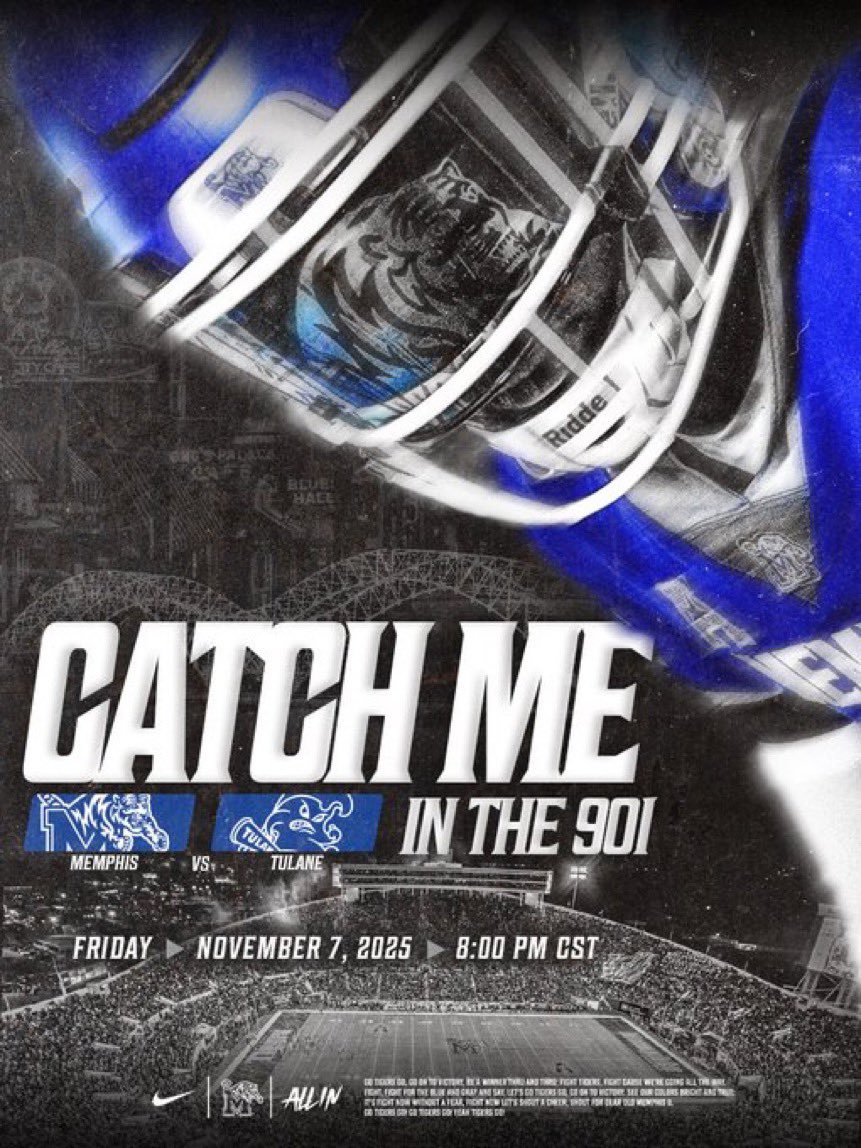 Excited to be back in the 901 tonight. <a href="/Coach__Myers/">Jeff Myers</a> <a href="/TigersAthletics/">Memphis Tigers</a> <a href="/MemphisFB/">Memphis Football</a>
