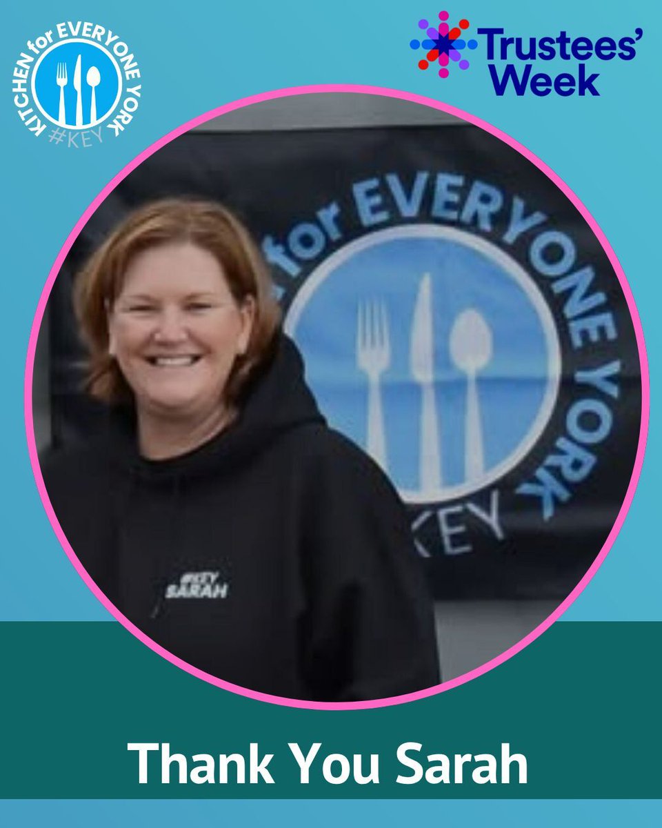 It's Thank You Friday and it's Trustee Week so this evening we want to say a huge thank you to our fabulous Trustees who do an incredible amount of work behind the scenes.

Meet the Trustees - Sarah

#TrusteesWeek #kitchenforeveryone#yorkcharity #thankyoufriday #fridaythankyou