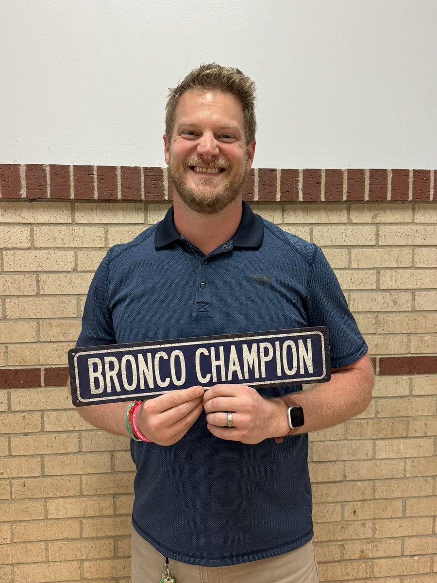 Congrats to Mr. Sullivan for receiving The Bronco Champion award! He’s a helpful campus leader, always doing innovative things as a teacher, and has a positive impact at HMS! He is definitely a Bronco Champion! 💙💛 #BroncoChampion <a href="/HeritageBroncos/">Heritage Broncos</a>