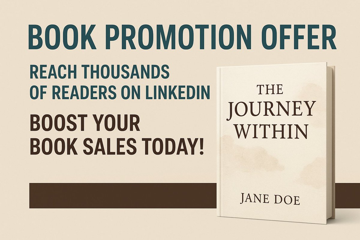 KerrieWClark1's tweet image. 📚Authors, want more eyes on your book?
I’m offering book promotion on my LinkedIn profile (12K+ followers) — perfect for boosting visibility, sales &amp;amp; awareness!

🎯Reach readers, professionals &amp;amp; buyers.
cutt.ly/qtqWe1GO

#BookPromotion #AuthorSupport #IndieAuthors