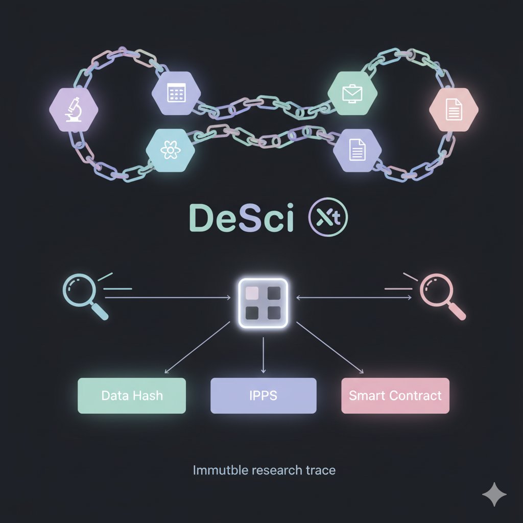 With #DeSci, academic data becomes transparent and immutable on the blockchain.

For example, #Xeet records dataset hashes on-chain so every data request and revision is trackable in the blocks.

Analysis codes and methodologies are uploaded to IPFS; smart contracts automate the