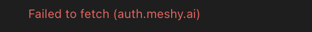 Shyfted_'s tweet photo. @MeshyAI your site won't let me login. I keep getting this error: https://t.co/Vl00FnCSvr