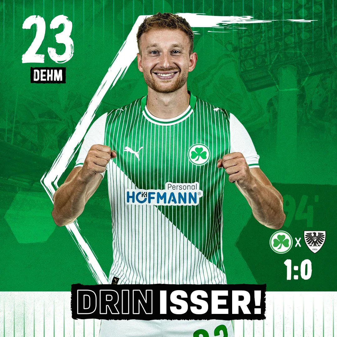kleeblattfuerth's tweet photo. 90+4!!!
TOOOR fürs #Kleeblatt!
Traumtor von Jannik Dehm!
#SGFPRM https://t.co/MFy65ODffj