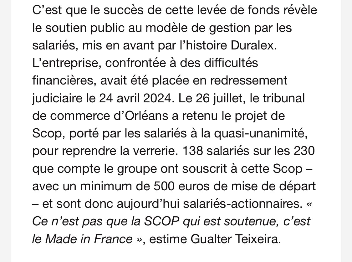 Pour une autogestion capitaliste et patriote

« Ce n’est pas que la SCOP qui est soutenue, c’est le Made in France » selon un délégué syndical-salarié-actionnaire …

rapportsdeforce.fr/ici-et-mainten…