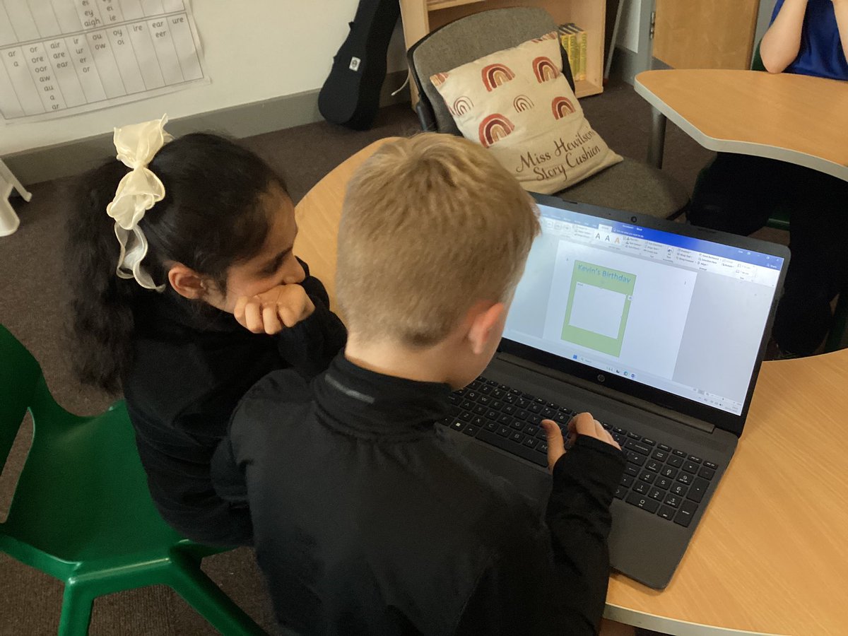 ElmTreeGSP's tweet image. Today in computing we looked at how to edit text on word! We created a party invite and focused on changing the font, colour and size of our text! 👩🏼‍💻
#greatsankeycomputing