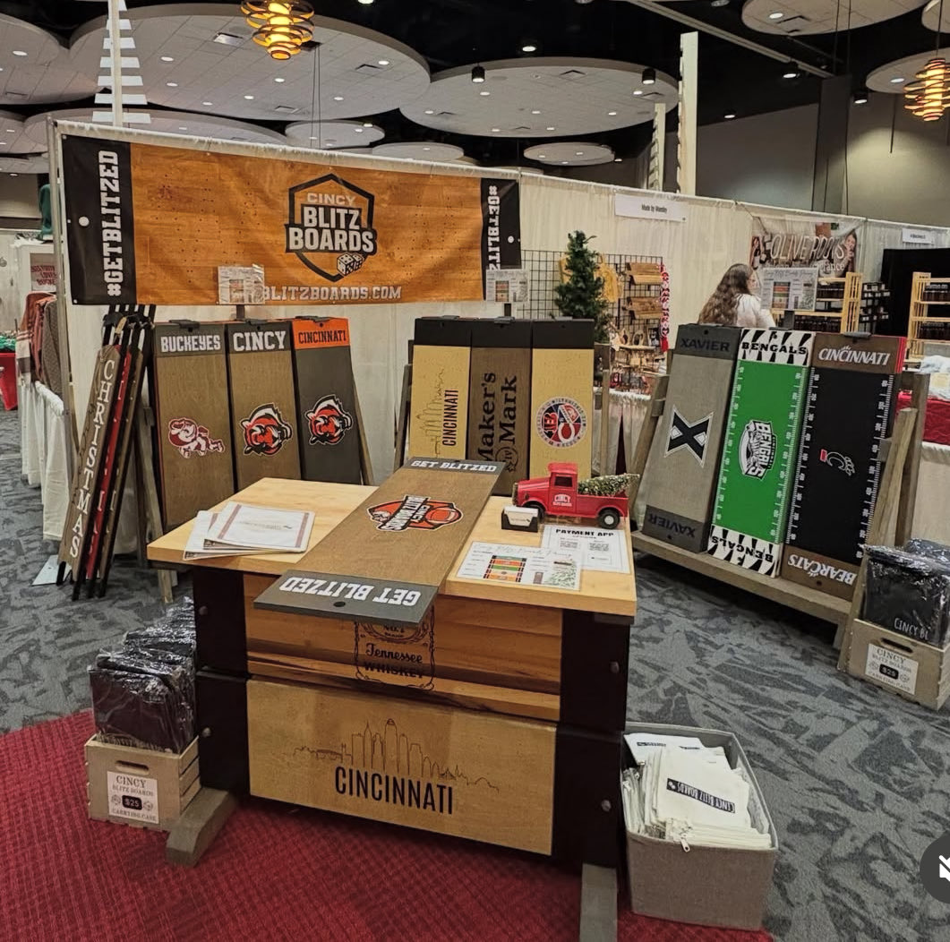 BlitzBoards's tweet photo. Come see us at the Greater Cincinnati Holiday Market! # getblitzed https://t.co/V8nSw5TIIr