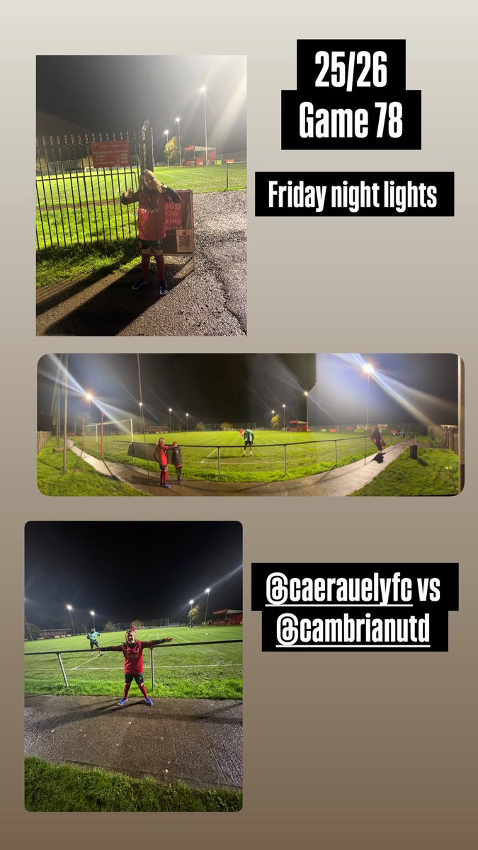25/26
Game 78

Friday night lights!

<a href="/CaerauElyFC/">Caerau Ely FC</a> vs <a href="/CamUtdMen/">Cambrian United FC</a> in the <a href="/CymruLeagues/">JD Cymru Leagues 🏴󠁧󠁢󠁷󠁬󠁳󠁿</a>