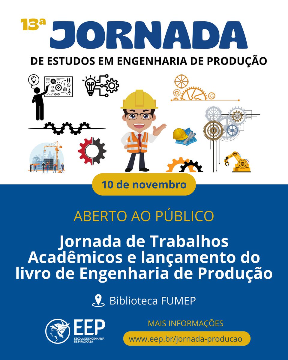 eep_fumep's tweet image. 📣 13ª Jornada de Engenharia de Produção da EEP
Teoria e prática se encontram em um evento que conecta o conhecimento acadêmico às experiências reais do mercado! 💡⚙️
📍 Biblioteca da EEP | Entrada gratuita
Acesse: fumep.edu.br/post/jornada-e…

#EngenhariaDeProdução #EEP #Fumep
