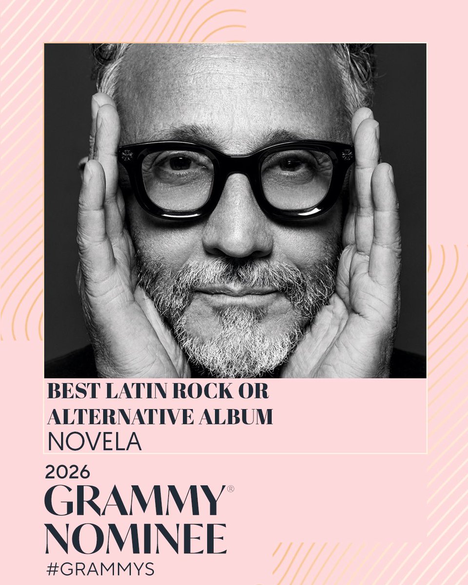 Nominated for Best Latin Rock or Alternative Album at the <a href="/RecordingAcad/">GRAMMYS</a> Grammys.
—————————————————
Nominado al Grammy en la categoría Mejor Álbum Latino de Rock o Alternativo.

#GRAMMYS
