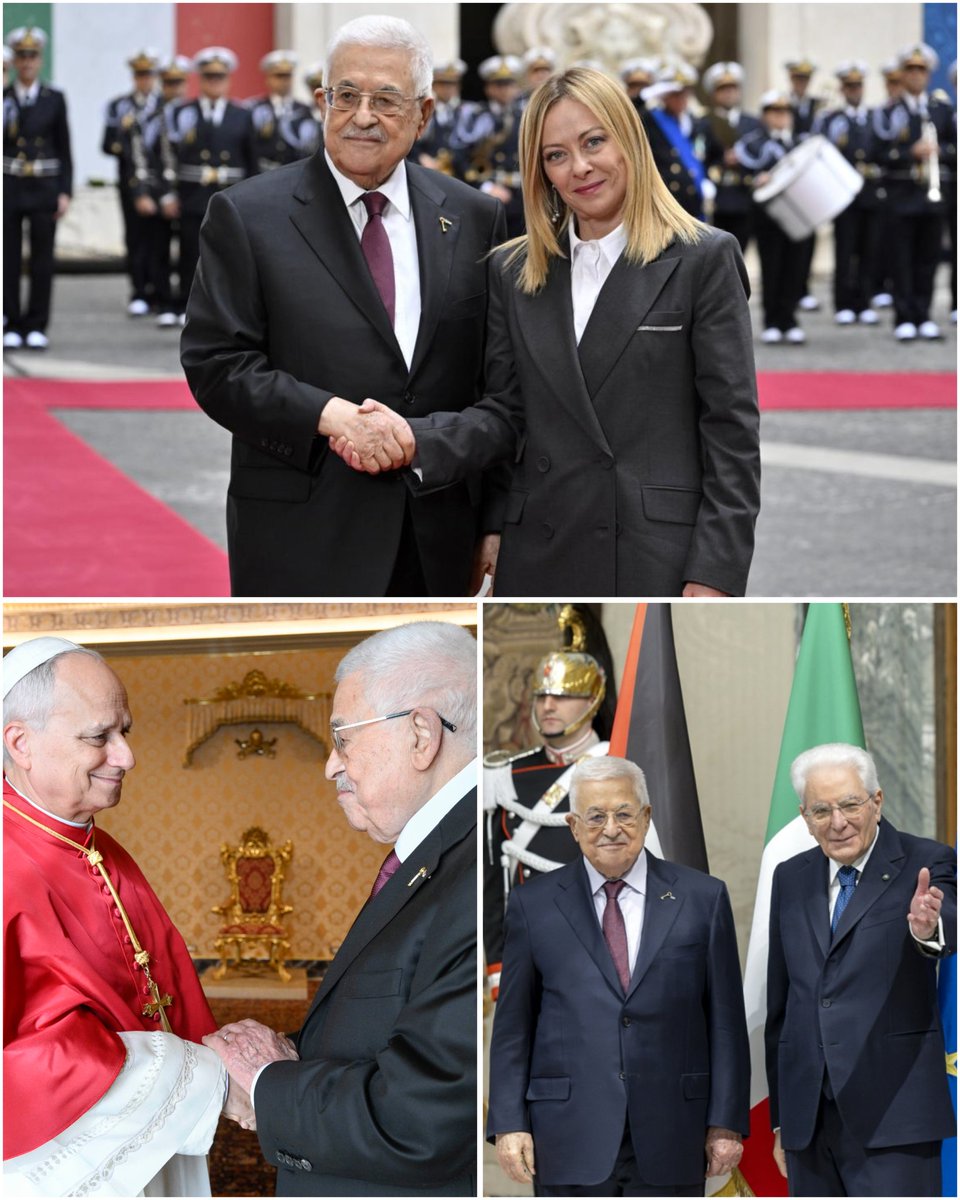 The arch-terrorist, mega-corrupt fraudster, Mahmoud Abbas was received with honors in Italy by Prime Minister <a href="/GiorgiaMeloni/">Giorgia Meloni</a> , the Pope <a href="/Pontifex_it/">Papa Leone XIV</a> and the president of Italy Sergio Mattarella <a href="/Quirinale/">Quirinale</a> 

May I humbly remind you that he is in his 19th year of a 4-year mandate?