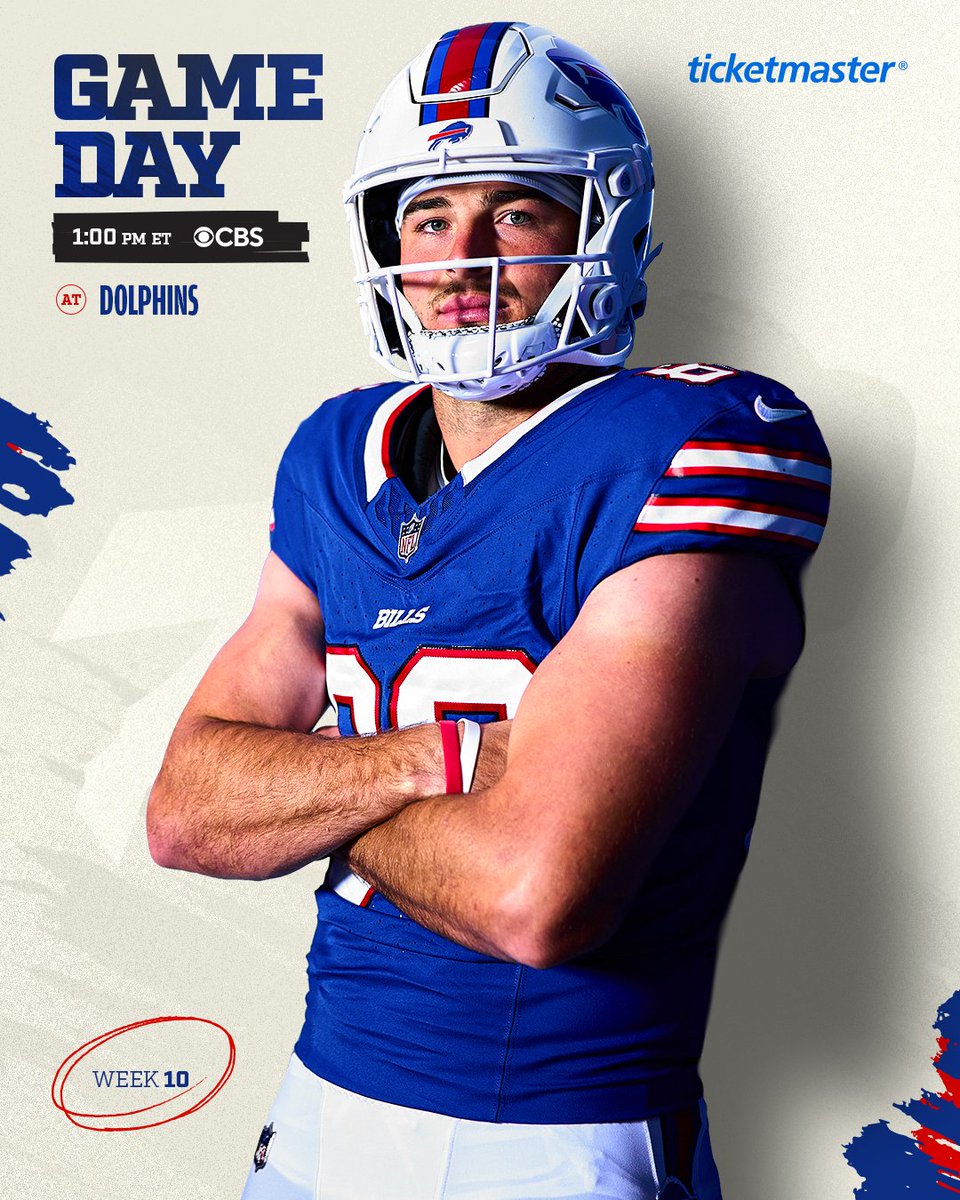 BuffaloBills's tweet image. UP AND AT 'EM ‼️ IT'S GAME DAY ‼️

@Ticketmaster | #BUFvsMIA