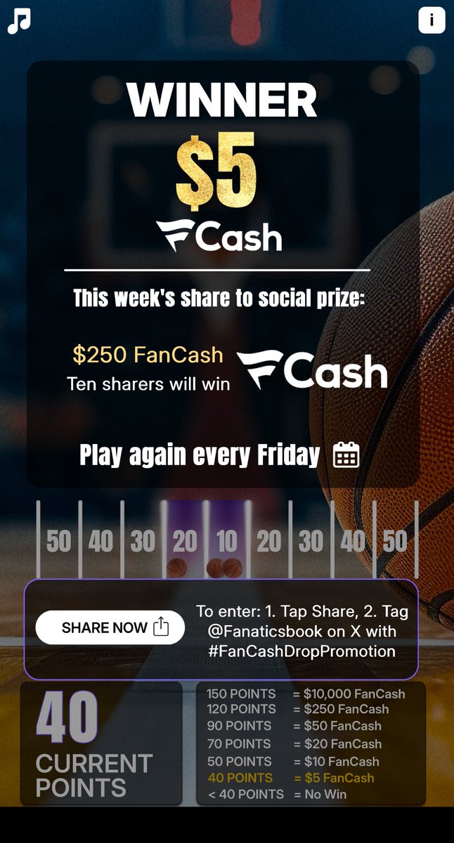 Play the #FanCashDropPromotion today
⁦<a href="/Fanatics/">Fanatics</a>⁩book 

 fanatics.onelink.me/5kut/p6fykbjo