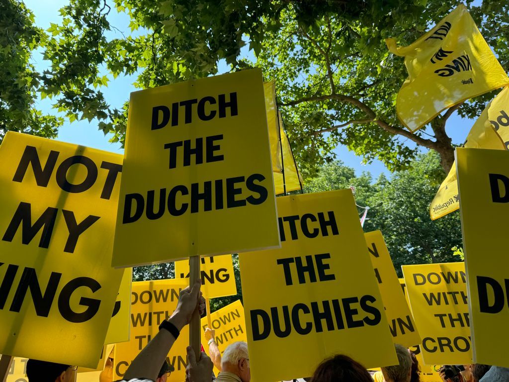 Charles and Williams take tens of millions of pounds out of the Duchies each year, despite having no right to it. #NotMyKing #AbolishTheMonarchy #DitchTheDuchies