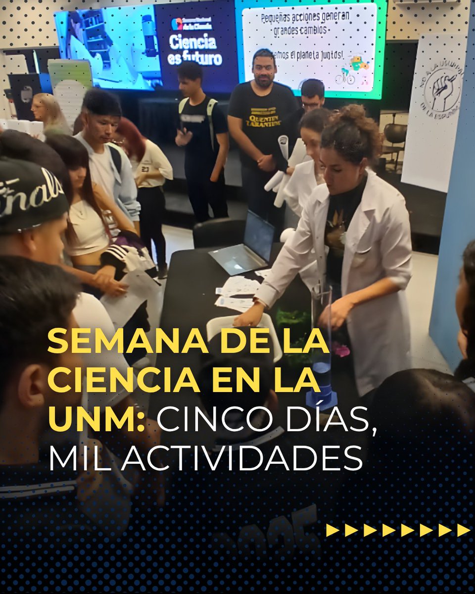 anunm_oficial's tweet photo. Cinco días. Cien maneras de explorar el conocimiento.

La UNM abre sus puertas a la comunidad para una nueva Semana de la Ciencia, las Artes y la Producción de Conocimiento.
Del 10 al 14 de noviembre 🗓️
Conocé más ⬇️
https://t.co/JCO17HT182 https://t.co/g9wucOcmgt