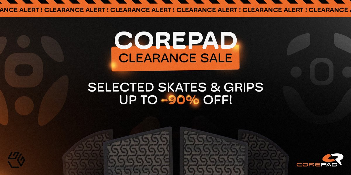 lethaldotgg's tweet photo. Corepad clearance is live! 🏷️ Score top-tier skates &amp; grips at crazy discounts. Don’t miss out, shop https://t.co/oqrwuZayis now! 🔥

👉 https://t.co/azBjRmoCh2 https://t.co/wV7OVEyBlV