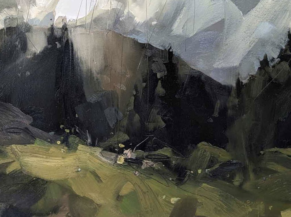 gallerycheshire's tweet photo. Hester Berry – Creag Ghorm.

#hesterberry #landscapepainting https://t.co/EHY4wsT2zc