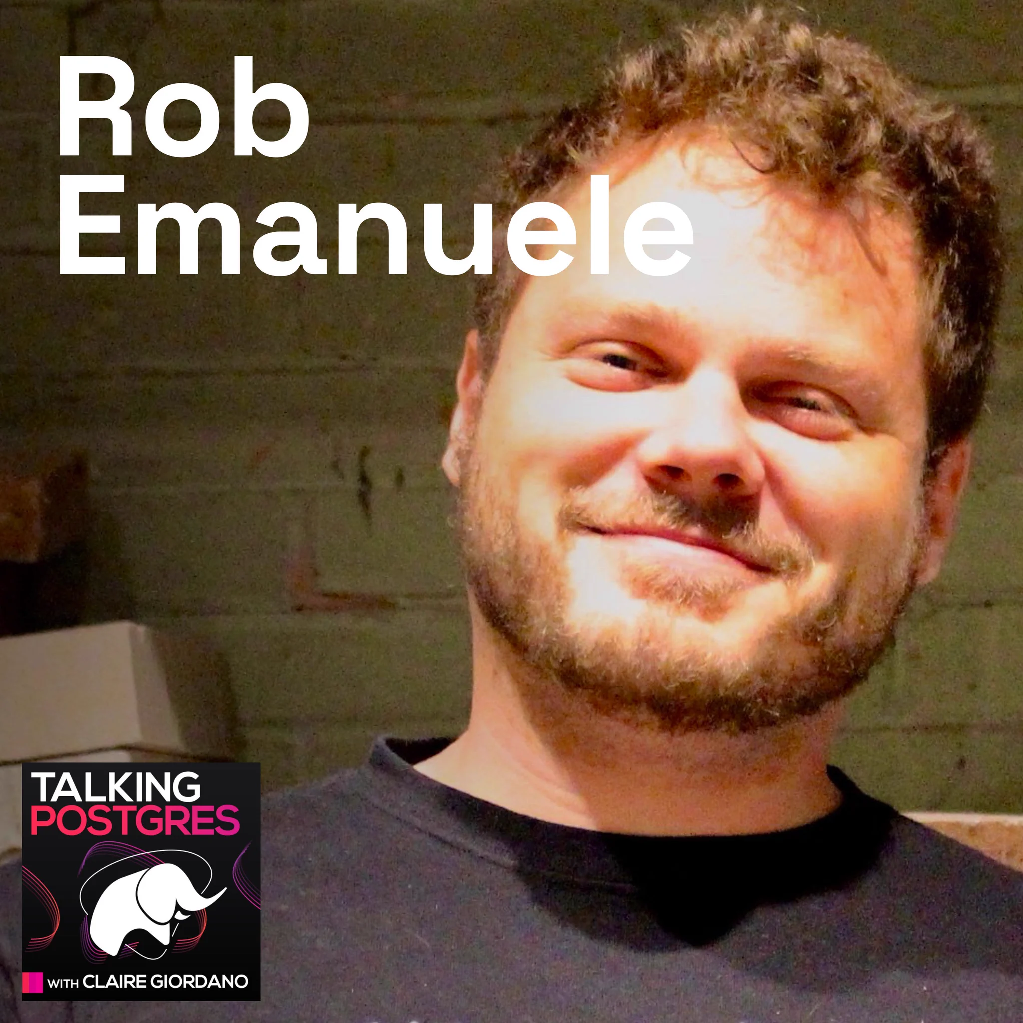 Bio pic for Rob Emanuele the Ep33 podcast guest on Talking Postgres (where he talks about building a dev experience for Postgres in VS Code)