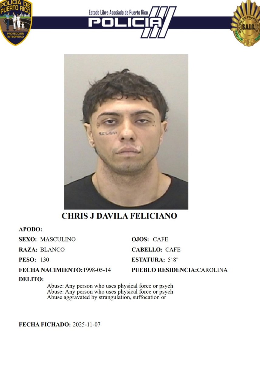 LAS AUTORIDADES LE RADICAN CARGOS POR MALTRATO AGRAVADO, AMENAZA Y RESTRICCIÓN DE LA LIBERTAD EN VIOLENCIA DE GÉNERO, A UN INDIVIDUO DE SAN JUAN. 
facebook.com/share/p/1M6tSG…