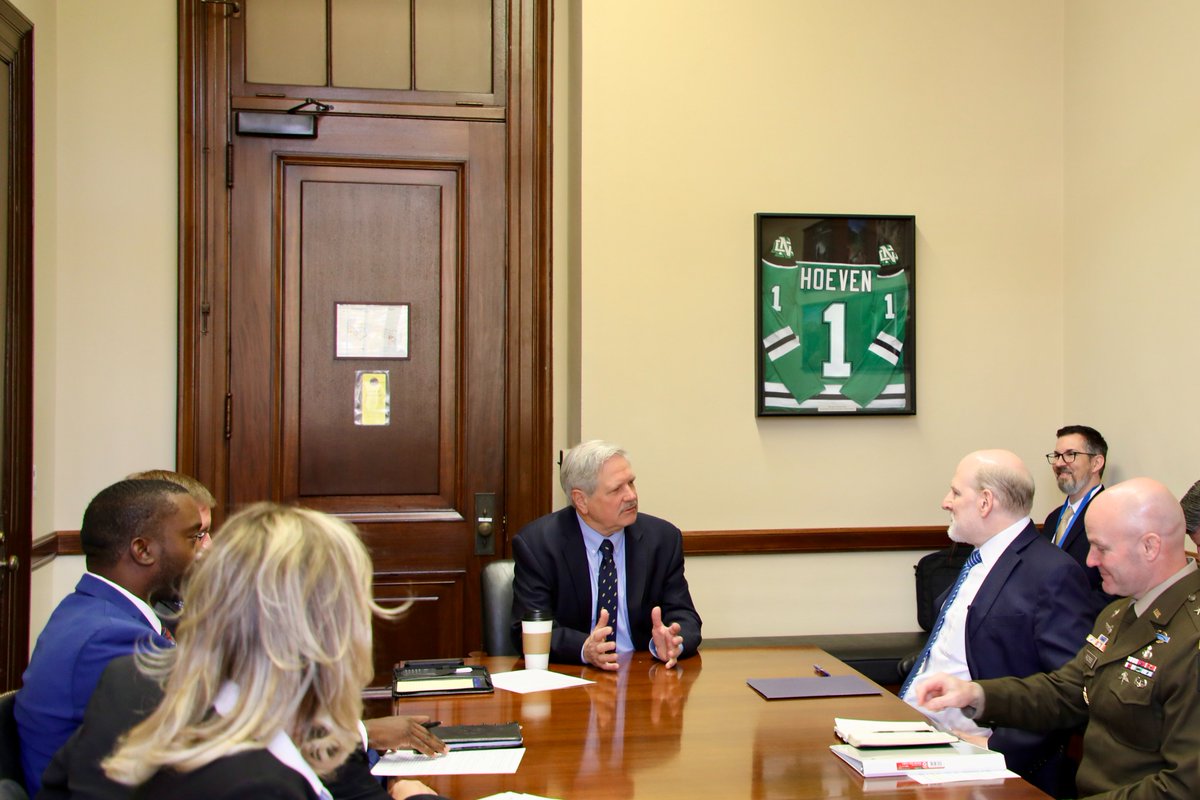 Good conversation with BG Matt Ross and Director George Rumford on enhancing North Dakota’s role in supporting our national defense mission.