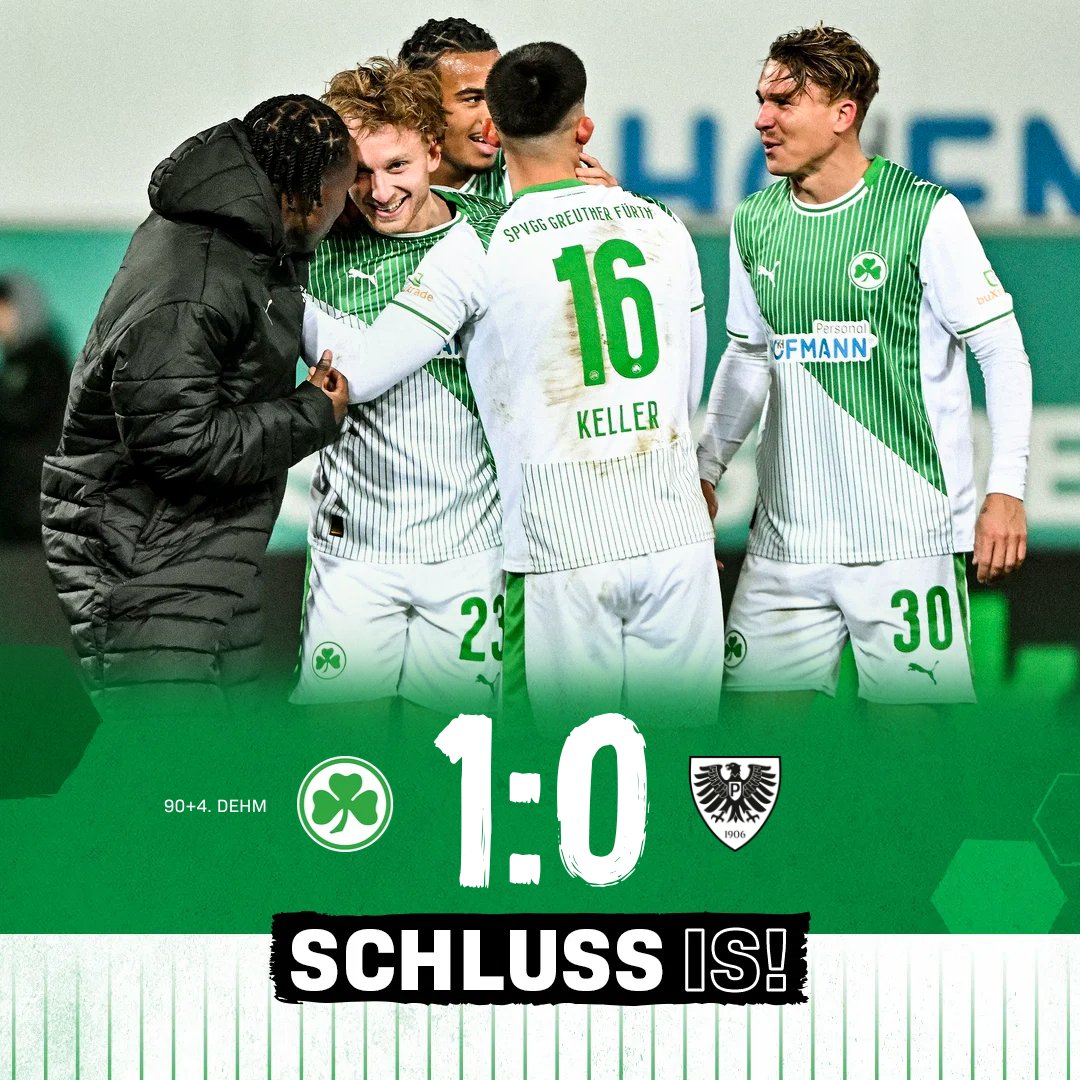 kleeblattfuerth's tweet photo. WICHTIG!
Last-Minute-Heimsieg!
#Kleeblatt #SGFPRM https://t.co/HjRbLic8Pk