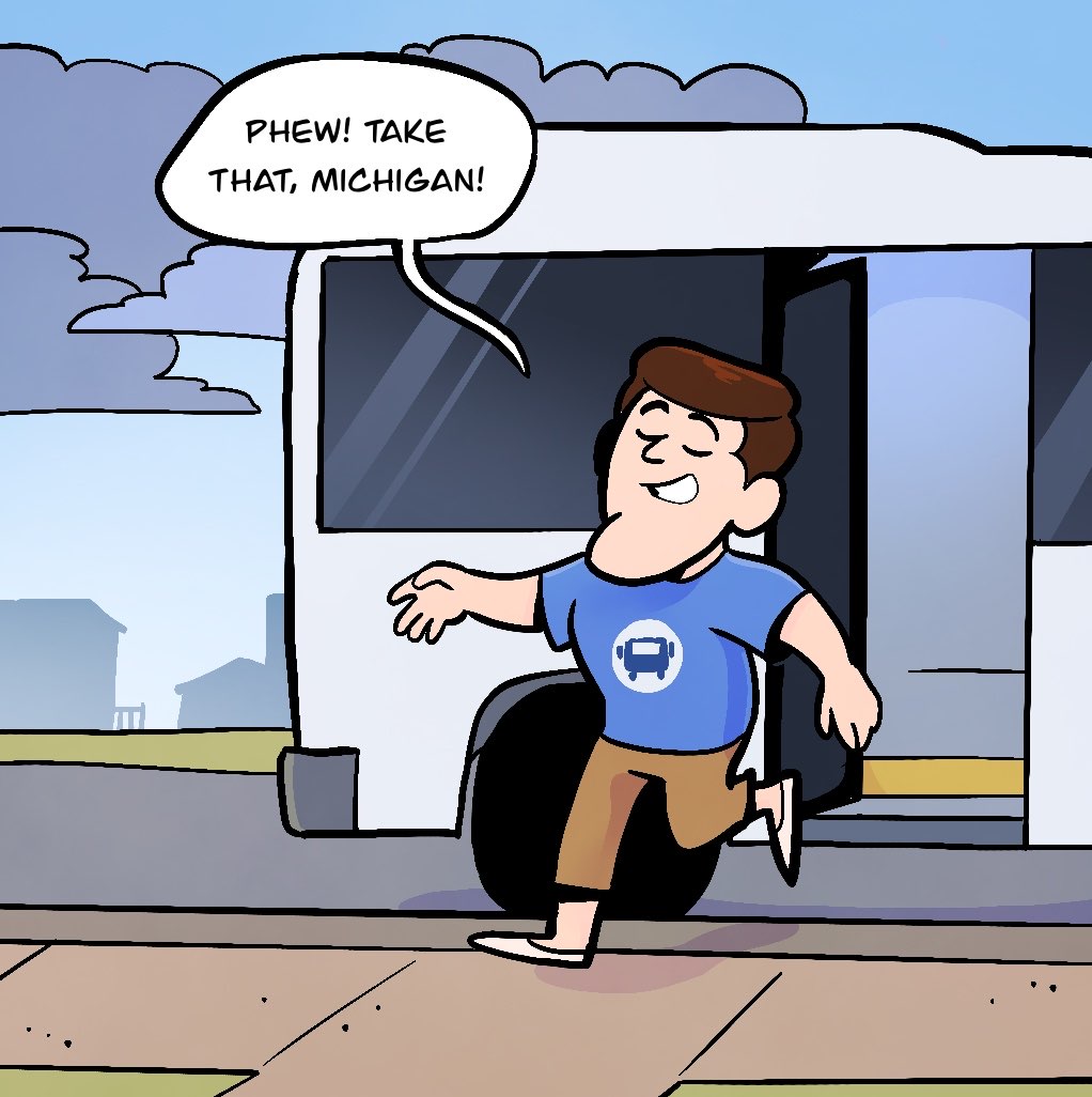 BradontheBus's tweet image. Aww man, this weather changes faster than my route schedule! Good thing I’m always prepared… well, mostly prepared. 😅

#BradOnTheBus #rideCATA #MichiganWeather