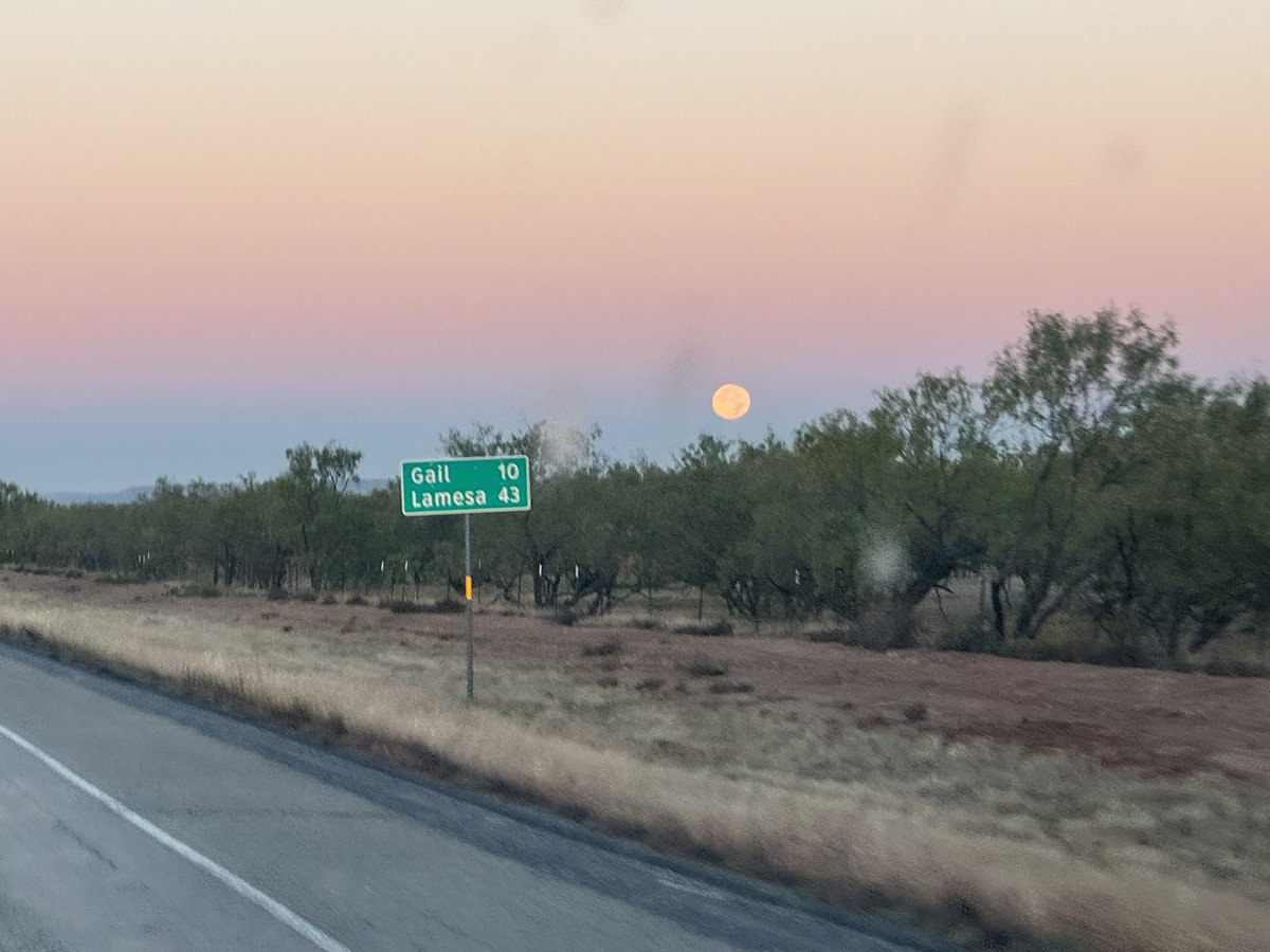 The moon has been big in the mornings
