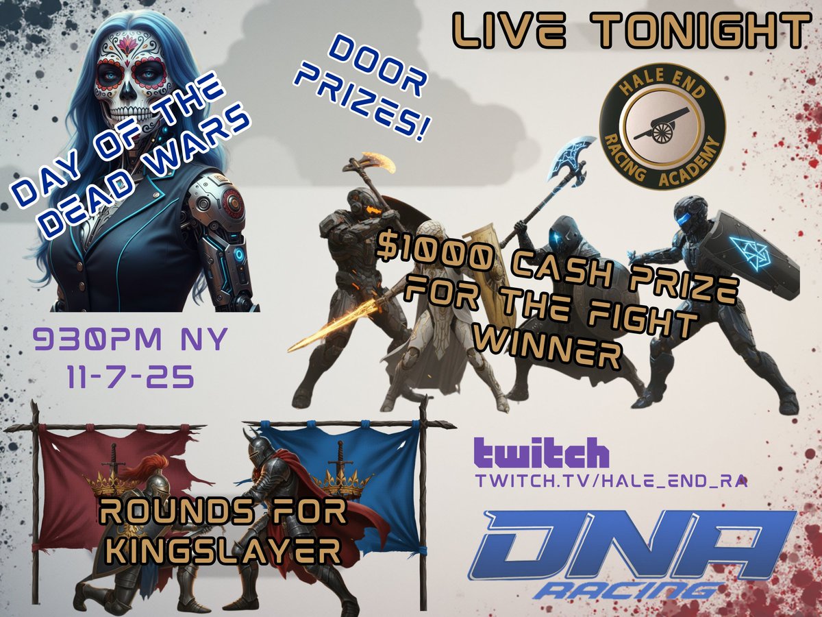 🐑BLACK SHEEP🐑
Bullet Racing
Supreme Display Of Talent
⚡️High Voltage Vault⚡️
Iron Horse Racing
Latin Racing
Southern Cross Racing
GTA
RETIRED MRME
🎲Medscudi Motorsports🎲
Scooter Mcgavin
Chocobo Farm
☄️The Hot 27☄️

in the fight tonight for $1000 dollars to the winner! lets go