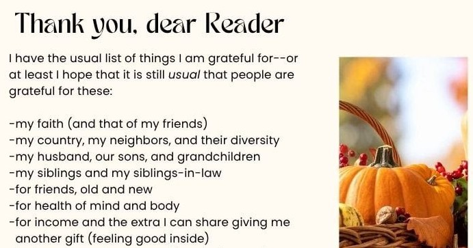 VictoriaRyanbk's tweet photo. Here's an except from my November newsletter. To access it in full, and receive Pieces of My Mind, free subscribe at https://t.co/vOwSgKY1FS #cozywriting #CatholicTwitter #CatholicX #Christianwriters #Catholic readers #christiangirl https://t.co/j4QW1DYuEc