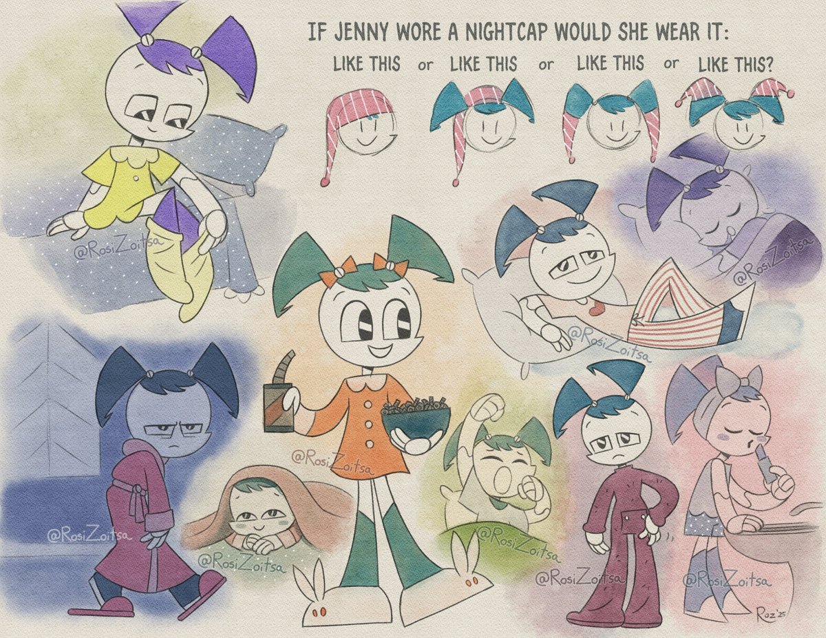 RosiZoitsa's tweet image. Cooldown art after a busy October 😴

#MyLifeAsaTeenageRobot #mlaatr