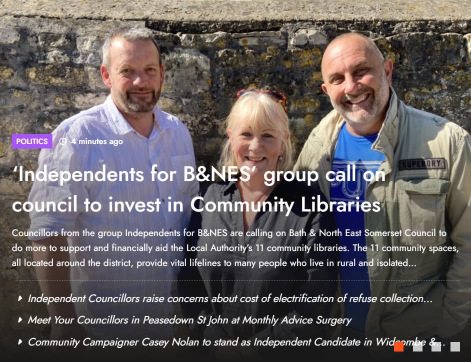 Karenwalker3434's tweet photo. 🗞️ NEWS: "‘Independents for B&NES’ group call on council to invest in Community Libraries"
💻 READ HERE 👉https://t.co/nYDyRz6u4E
#YourNews #RadstockTimes #Libraries #CommunityLibraries #Investment #CommunityResource https://t.co/be5amEB0Br