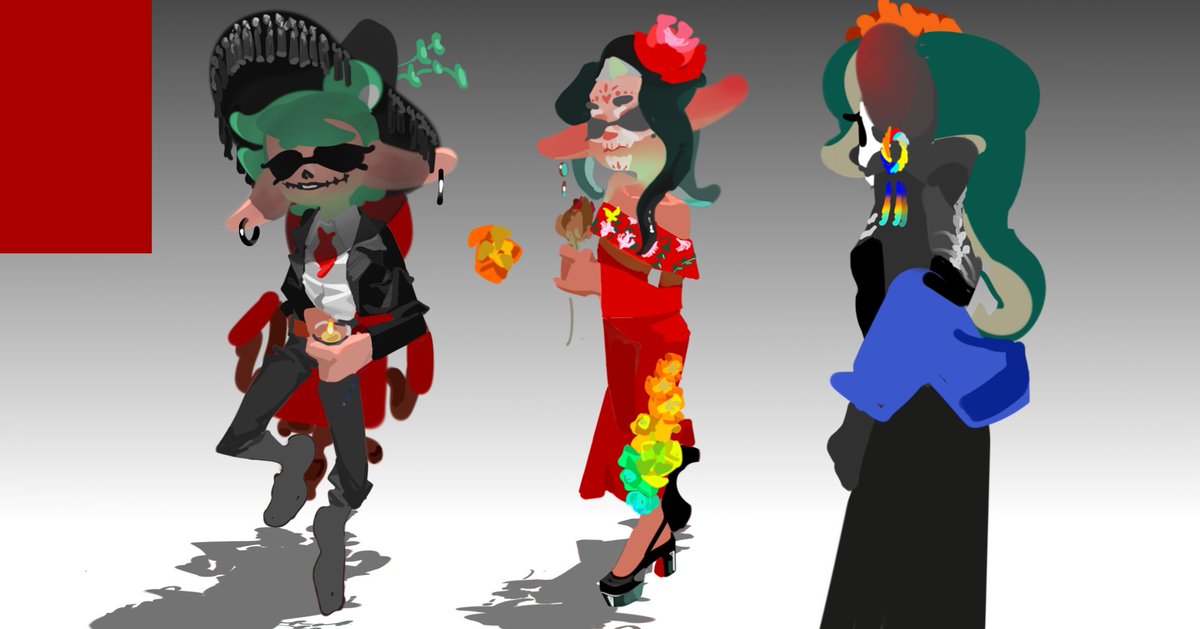 Arrrlan_art's tweet image. #Splatoon3 #DiaDeMuertos #Halloween2025