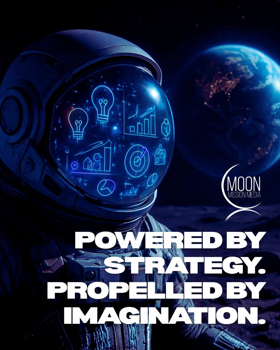 Strategy is the engine. Imagination is the spark.
One gives direction. The other gives life.

When you fuse both, your brand doesn’t just move forward — it ascends.
That’s the Moon Mission mindset. ✨

#MarketingWithPurpose #MoonMissionMedia #BrandStrategy