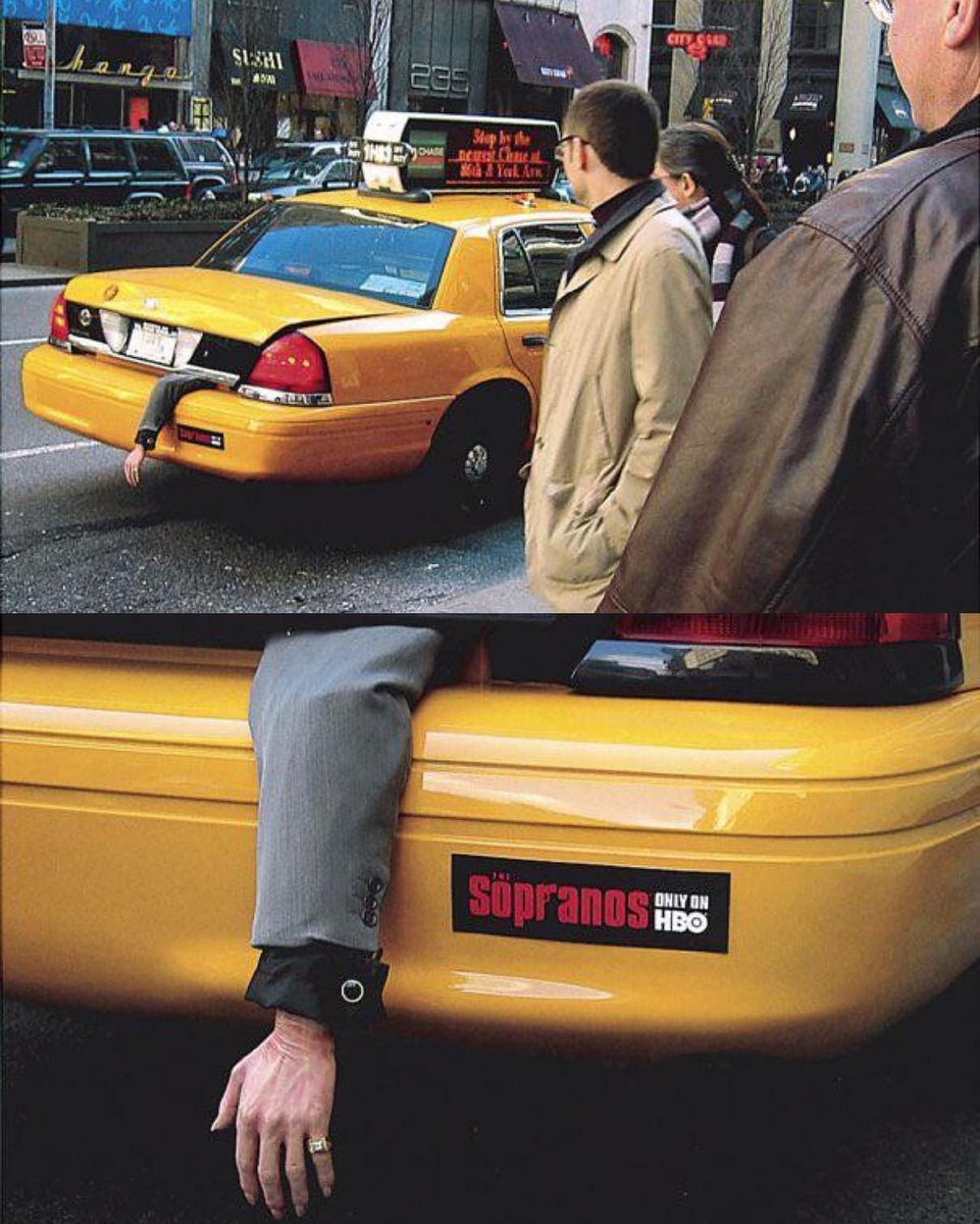 Bestofsopranos's tweet photo. HBO promotion of 'The Sopranos' in New York City https://t.co/e9IiLOr5ZO